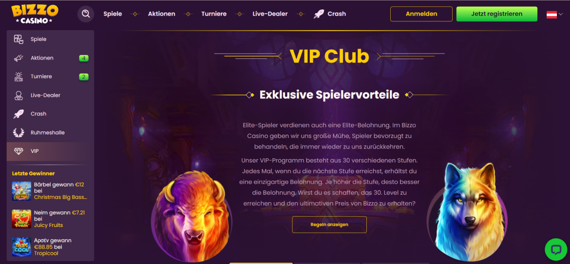 Bizzo Casino VIP-programma's BizzoCASINO VIP-programma's